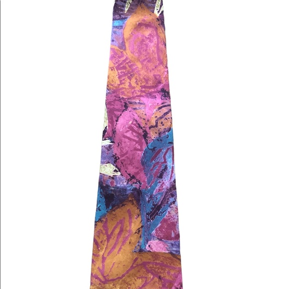 Jonathan Stewart Mens Tie Necktie Multicolor Abstract - Picture 3 of 5